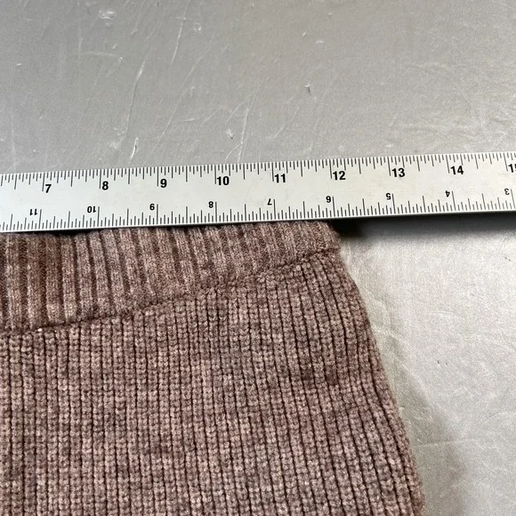 Saturday Sunday Anthropologie Shorts Womens XS Brown Ribbed Knit Lounge Cozy - Picture 5 of 8
